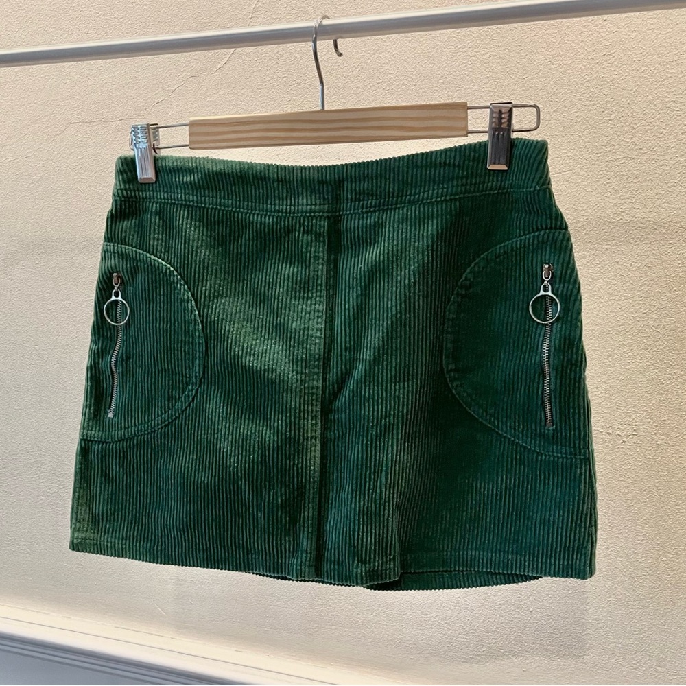 Green Corduroy Skirt